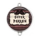Connecteur Cabochon Argent - super parrain