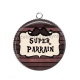 Pendentif Cabochon Argent - super parrain