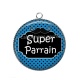 Pendentif Cabochon Argent - super parrain