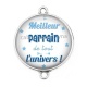 Connecteur Cabochon Argent - meilleur parrain 