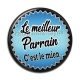 Cabochon Résine - le meilleur parrain c'est le mien