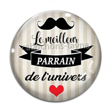 Cabochon Verre - meilleur parrain de l'univers