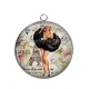 Pendentif Cabochon Argent - pin up