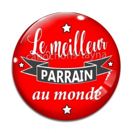 Cabochon Verre - meilleur parrain de l'univers