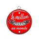 Pendentif Cabochon Argent - meilleur parrain de l'univers