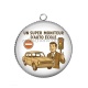 Pendentif Cabochon Argent - un super moniteur d'auto école