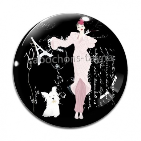 Cabochon Verre - femme paris