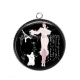 Pendentif Cabochon Argent - femme paris