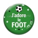 Cabochon Verre - j'adore le foot