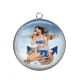 Pendentif Cabochon Argent - pin up