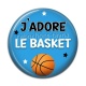 Cabochon Résine - j'adore le basket