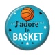 Cabochon Résine - j'adore le basket