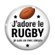 Cabochon Verre - j'adore le rugby je suis un mec simple