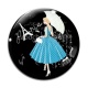 Cabochon Verre - femme de paris