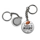 Porte clés - j'adore le rugby je suis un mec simple