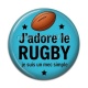 Cabochon Résine - j'adore le rugby je suis un mec simple