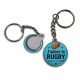 Porte clés - j'adore le rugby je suis un mec simple