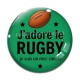 Cabochon Verre - j'adore le rugby je suis un mec simple