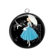 Pendentif Cabochon Argent - femme de paris