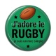 Cabochon Résine - j'adore le rugby je suis un mec simple