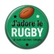 Cabochon Résine -  j'adore le rugby je suis un mec simple