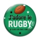Cabochon Verre -  j'adore le rugby je suis un mec simple