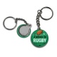 Porte clés -  j'adore le rugby je suis un mec simple