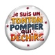 Cabochon Verre - je suis un tonton pompier qui déchire