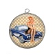 Pendentif Cabochon Argent - pin up