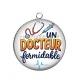 Pendentif Cabochon Argent - un docteur formidable