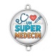 Connecteur Cabochon Argent - un super medecin