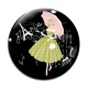 Cabochon Verre - femme de paris