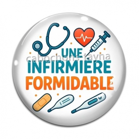 Cabochon Verre - une infirmière formidable
