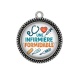 Pendentif Cabochon Argent - une infirmière formidable
