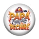 Cabochon Résine - un papa pompier qui déchire