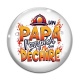 Cabochon Verre - un papa pompier qui déchire