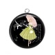 Pendentif Cabochon Argent - femme de paris