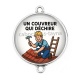 Connecteur Cabochon Argent - un couvreur qui déchire
