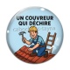 Cabochon Verre - un couvreur qui déchire