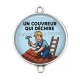 Connecteur Cabochon Argent - un couvreur qui déchire