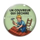 Cabochon Verre - un couvreur qui déchire