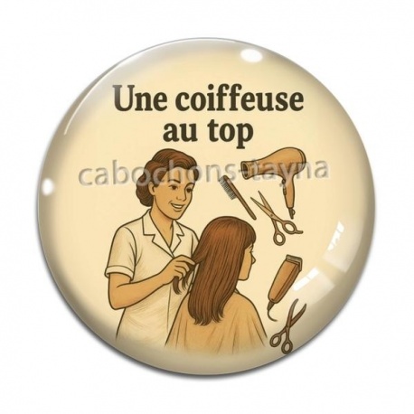 Cabochon Verre - une coiffeuse au top