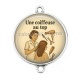 Connecteur Cabochon Argent - une coiffeuse au top