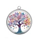 Pendentif Cabochon Argent - arbre de vie