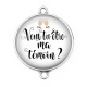 Connecteur Cabochon Argent - veux tu être ma témoin