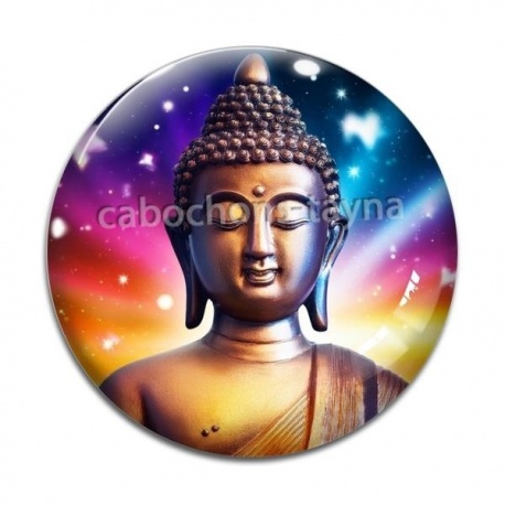 Cabochon Verre - bouddha méditation