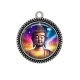 Pendentif Cabochon Argent - bouddha méditation