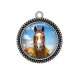Pendentif Cabochon Argent - cheval