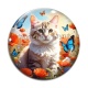 Cabochon Verre - chat
