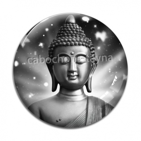 Cabochon Verre - bouddha méditation